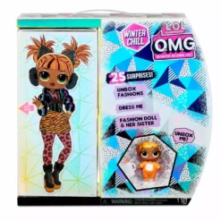Create Your Own Bundle LOL Surprise OMG Winter Chill Missy Meow Fashion Doll & Baby Cat Doll With 25 Surprises