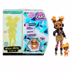 Create Your Own Bundle LOL Surprise OMG Winter Chill Missy Meow Fashion Doll & Baby Cat Doll With 25 Surprises
