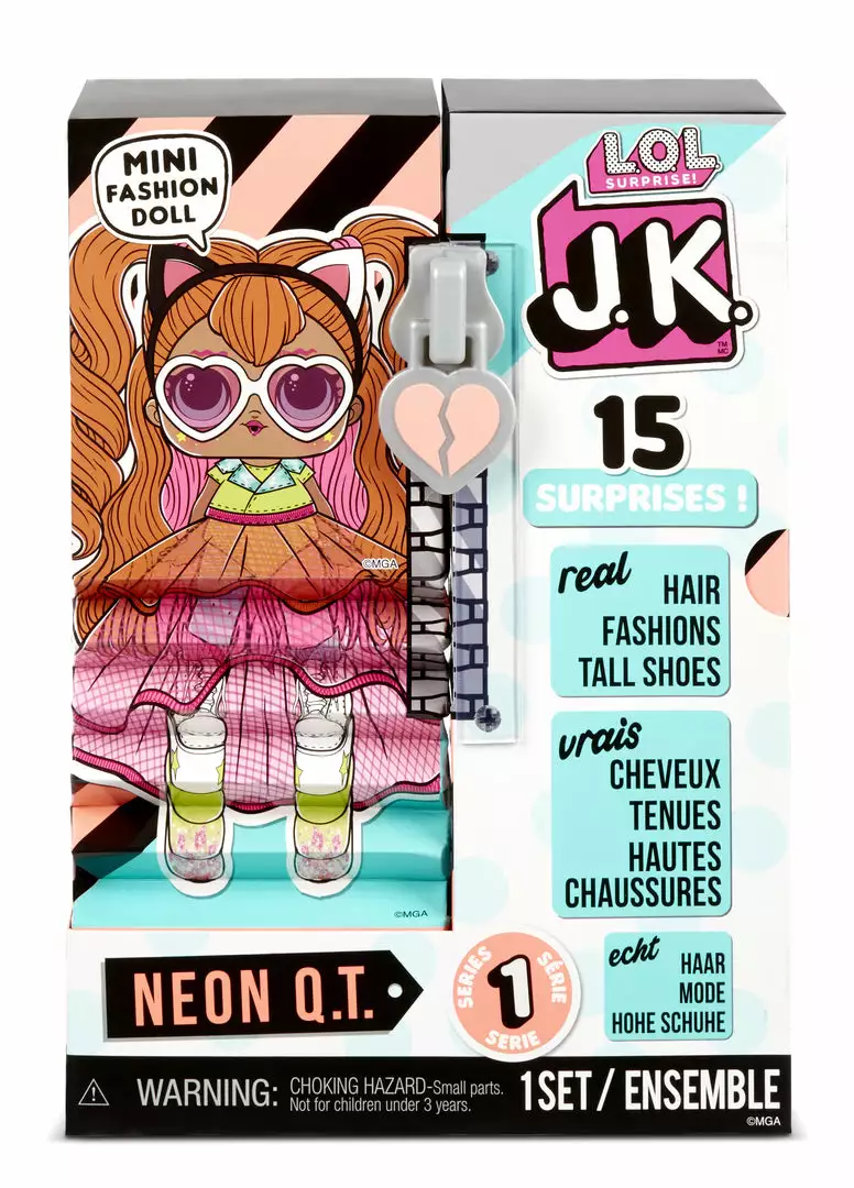 LOL Surprise J.K. Mini Fashion Doll - Neon Q.T. With 15 Surprises Sale