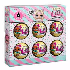 LOL Surprise Confetti Pop 6 Pack Dawn - 6 Re-released Dolls Each With 9 Surprises