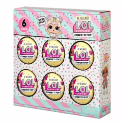 LOL Surprise Confetti Pop 6 Pack Dawn - 6 Re-released Dolls Each With 9 Surprises