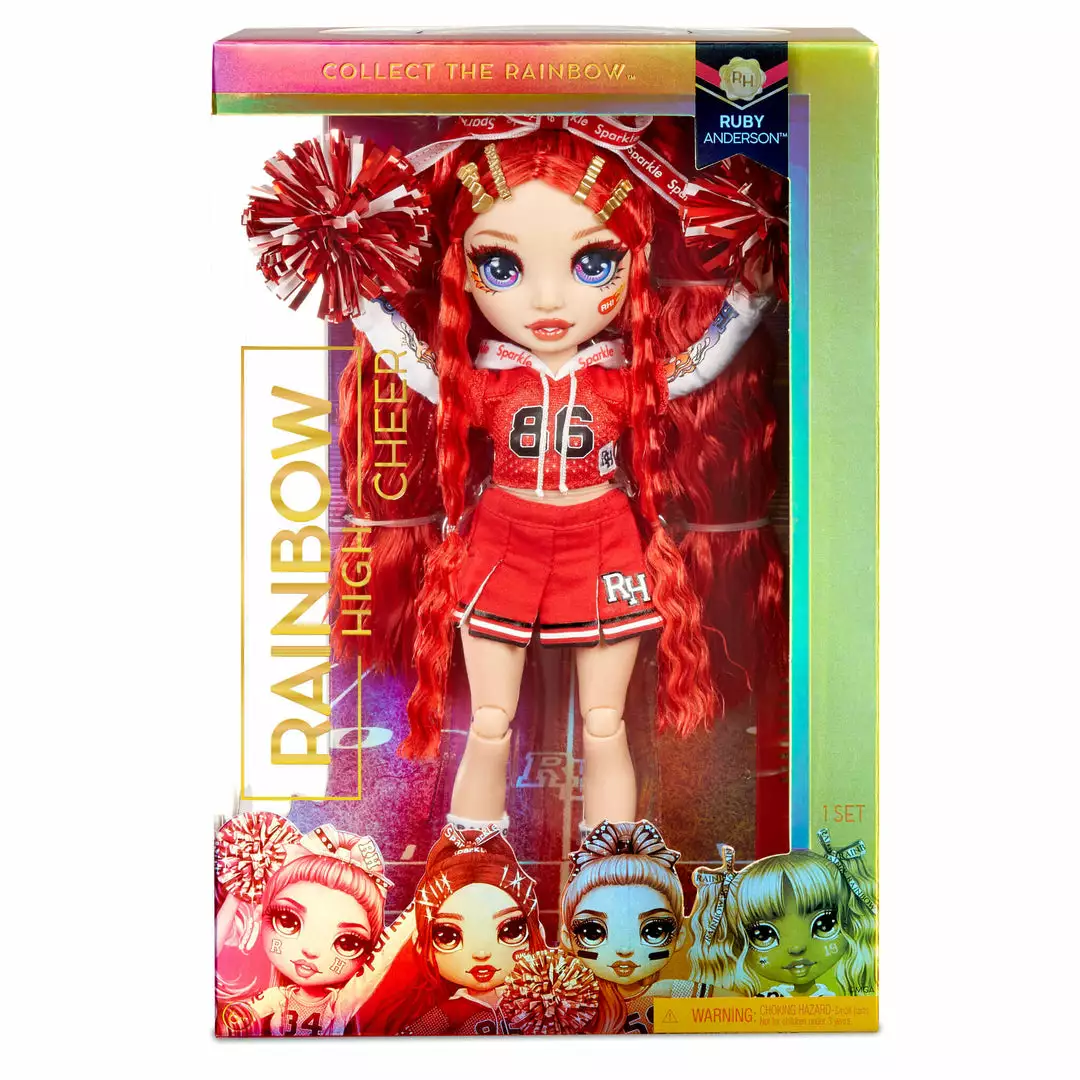 Rainbow High Cheer Ruby Anderson β Red Cheerleader Fashion Doll