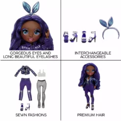 Rainbow High Krystal Bailey – Series 2 Indigo Fashion Doll With 2 Complete Outfits And Accessories