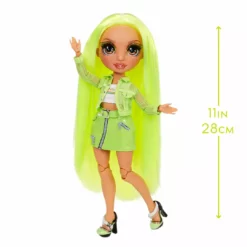 Rainbow High Karma Nichols – Series 2 Neon Green Fashion Doll With 2 Complete Outfits And Accessories