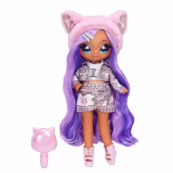 Na Na Na Surprise Family, Soft Lavender Kitty Family, Doll Set Of 3 With 2 Fashion Dolls And 1 Pet