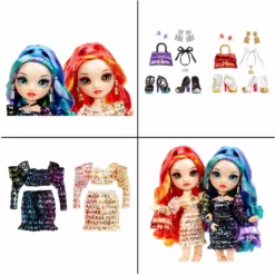 Rainbow High Special Edition Twin Fashion Dolls, Laurel & Holly De'Vious With Doll Accessories