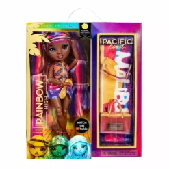 Rainbow High Pacific Coast Phaedra Westward- Sunset (Purple) With Pool Accessories Playset