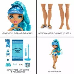 Rainbow High Pacific Coast Hali Capri (Blue) With Pool Accessories Playset