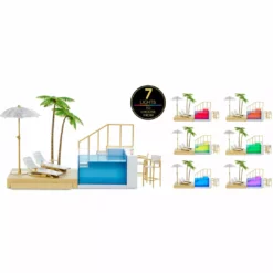 Rainbow High Color Change Pool & Beach Club Playset