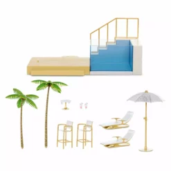 Rainbow High Color Change Pool & Beach Club Playset