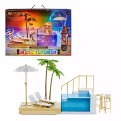 Rainbow High Color Change Pool & Beach Club Playset