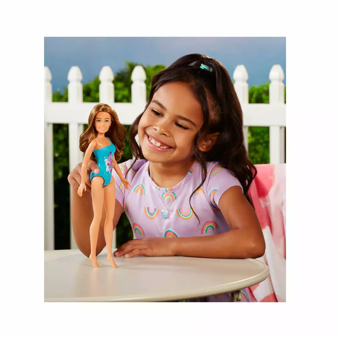 MGA's Dream Ella Splash Doll - DreamElla, 11.5" Brunette Hair Doll In Teal Swimsuit