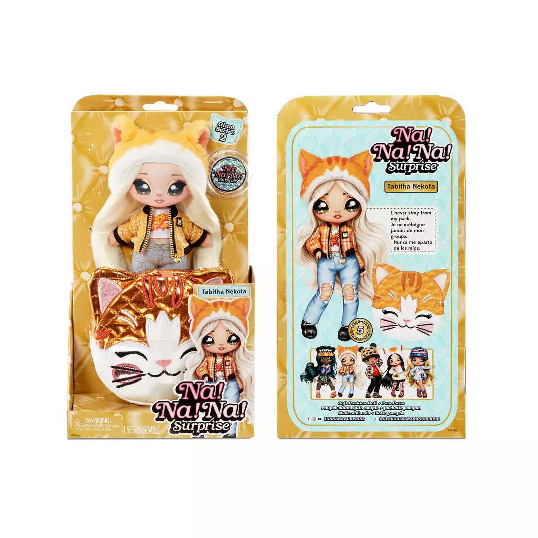Na Na Na Surprise Glam Series 2 Tabitha Nekota - Tabby Cat-Inspired 7.5" Fashion Doll