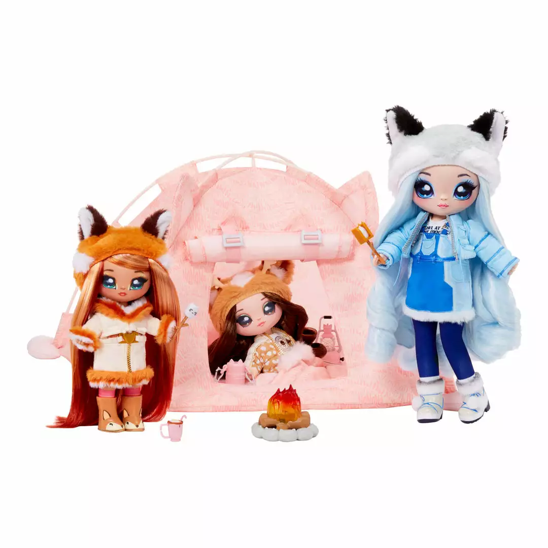 Na Na Na Surprise Kitty-Cat Campground Tent Playset With 10+ Accessories