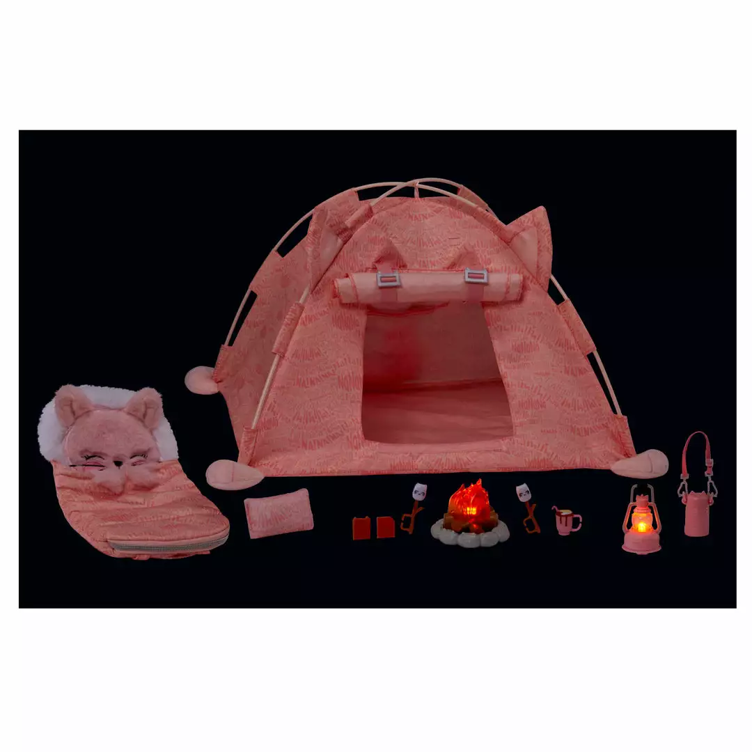 Na Na Na Surprise Kitty-Cat Campground Tent Playset With 10+ Accessories