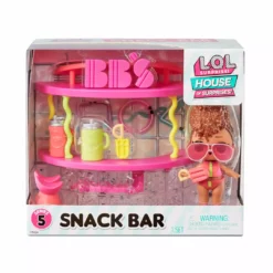 L.O.L. Surprise! Official Store LOL Surprise OMG House Of Surprises Snack Bar Playset With Rip Tide With 8 Surprises