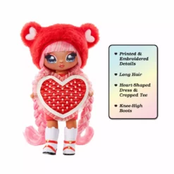 Na Na Na Surprise Valentina Moore - Red Teddy Bear-Inspired 7.5