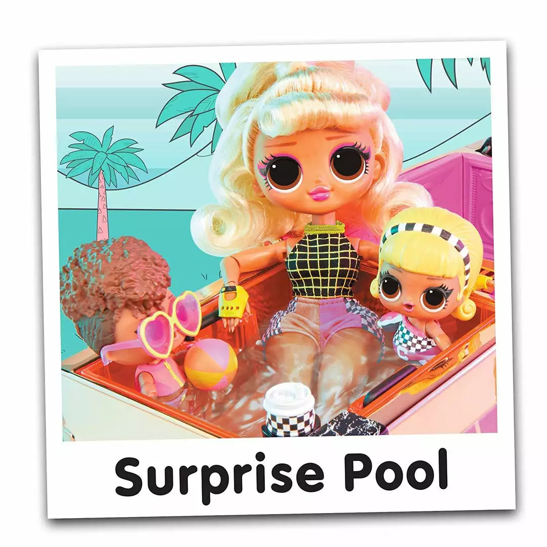 LOL Surprise Car-Pool Coupe With Exclusive Doll, Surprise Pool & Dance Floor