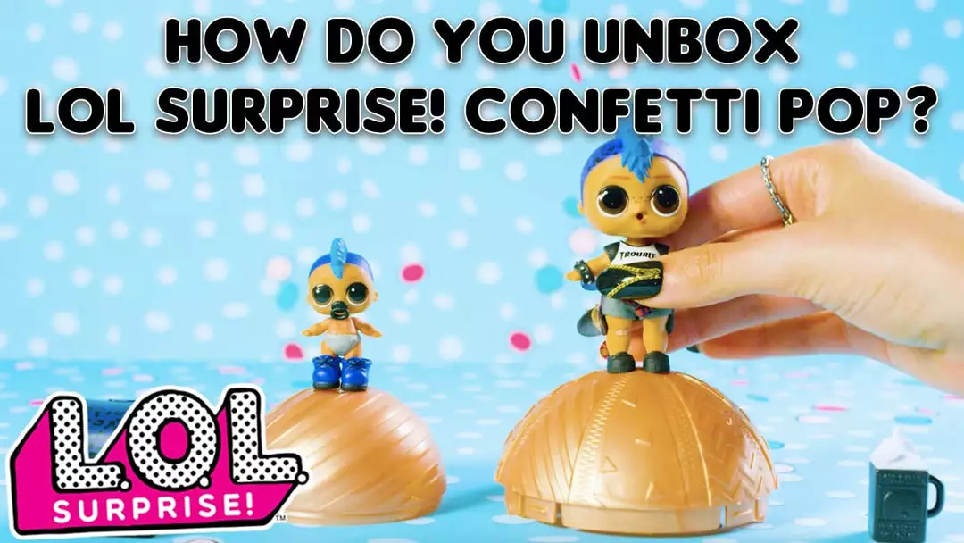 LOL Surprise Confetti Pop 3 Pack Glamstronaut - 3 Re-released Dolls Each With 9 Surprises